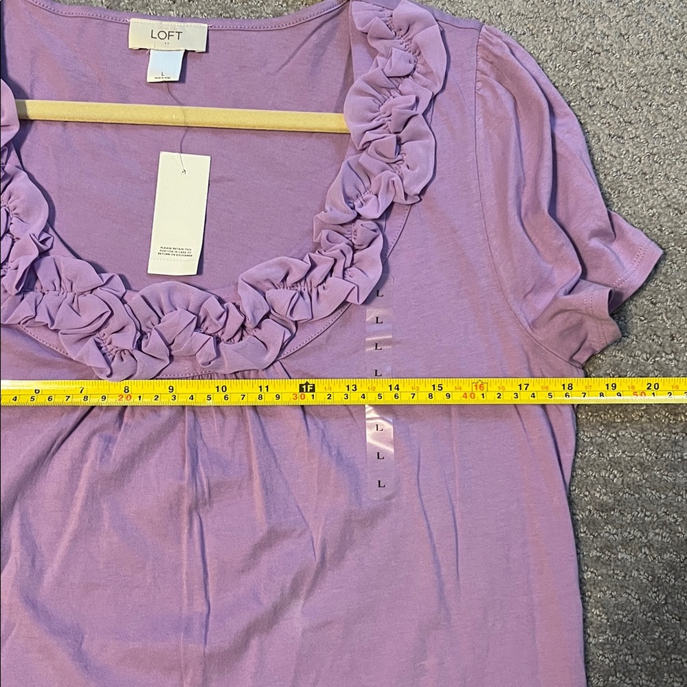 LOFT NWT Set of 3 Tops with short sleeve lovely drape Round neckline - Picture 5 of 8